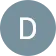 The letter d is in a blue circle on a white background.
