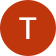 The letter t is in a red circle on a white background.