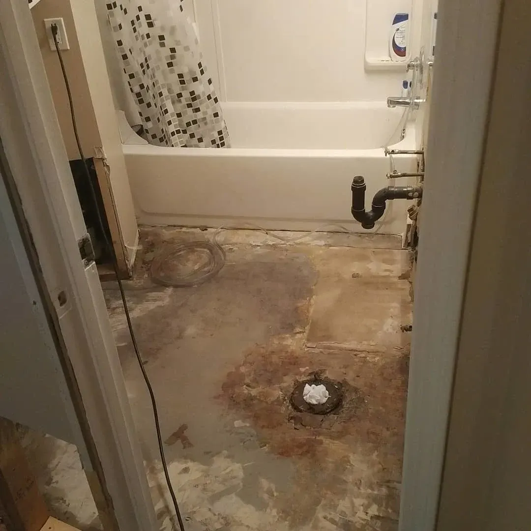Water damage after a sewer backup